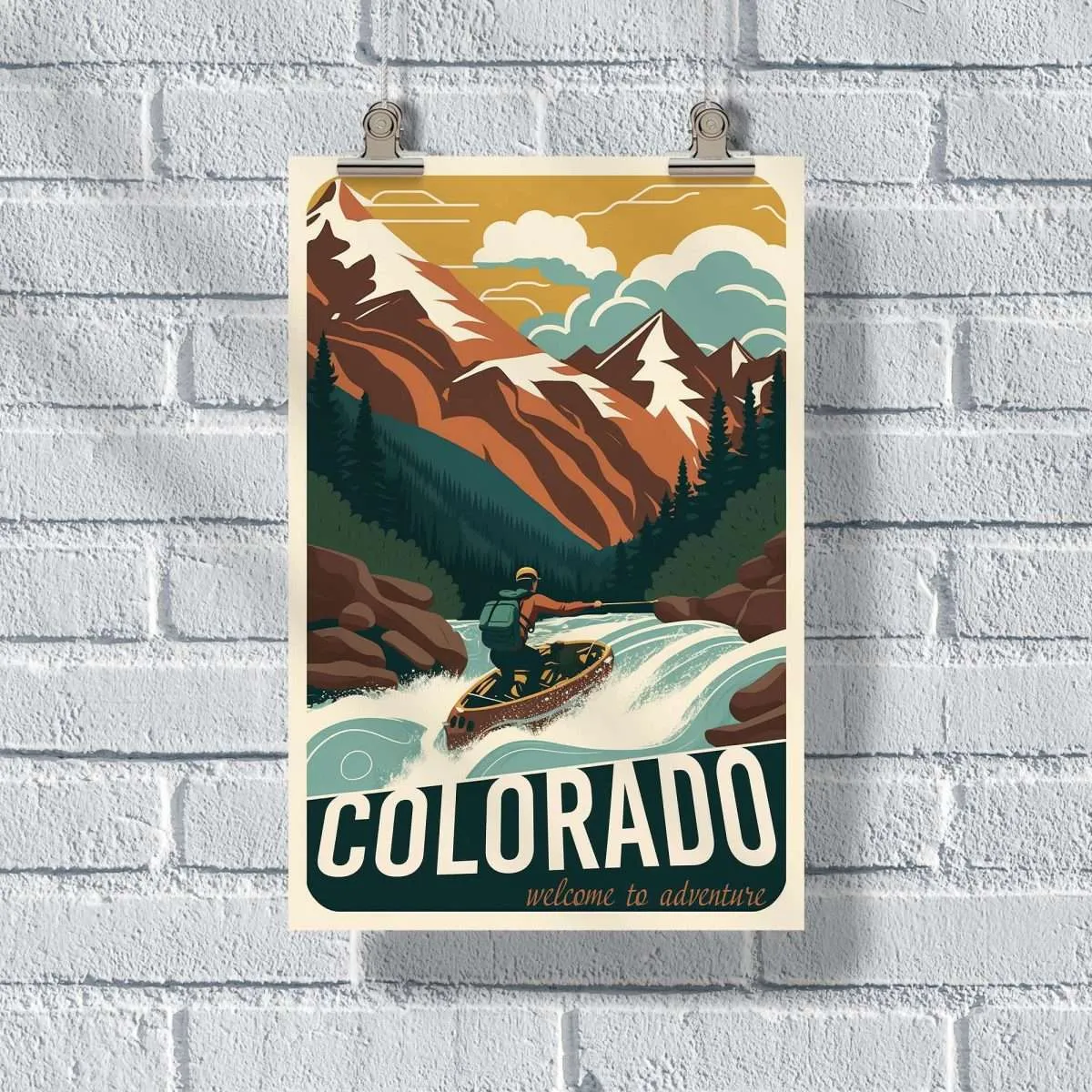 Colorado Welcome To Adventure Poster