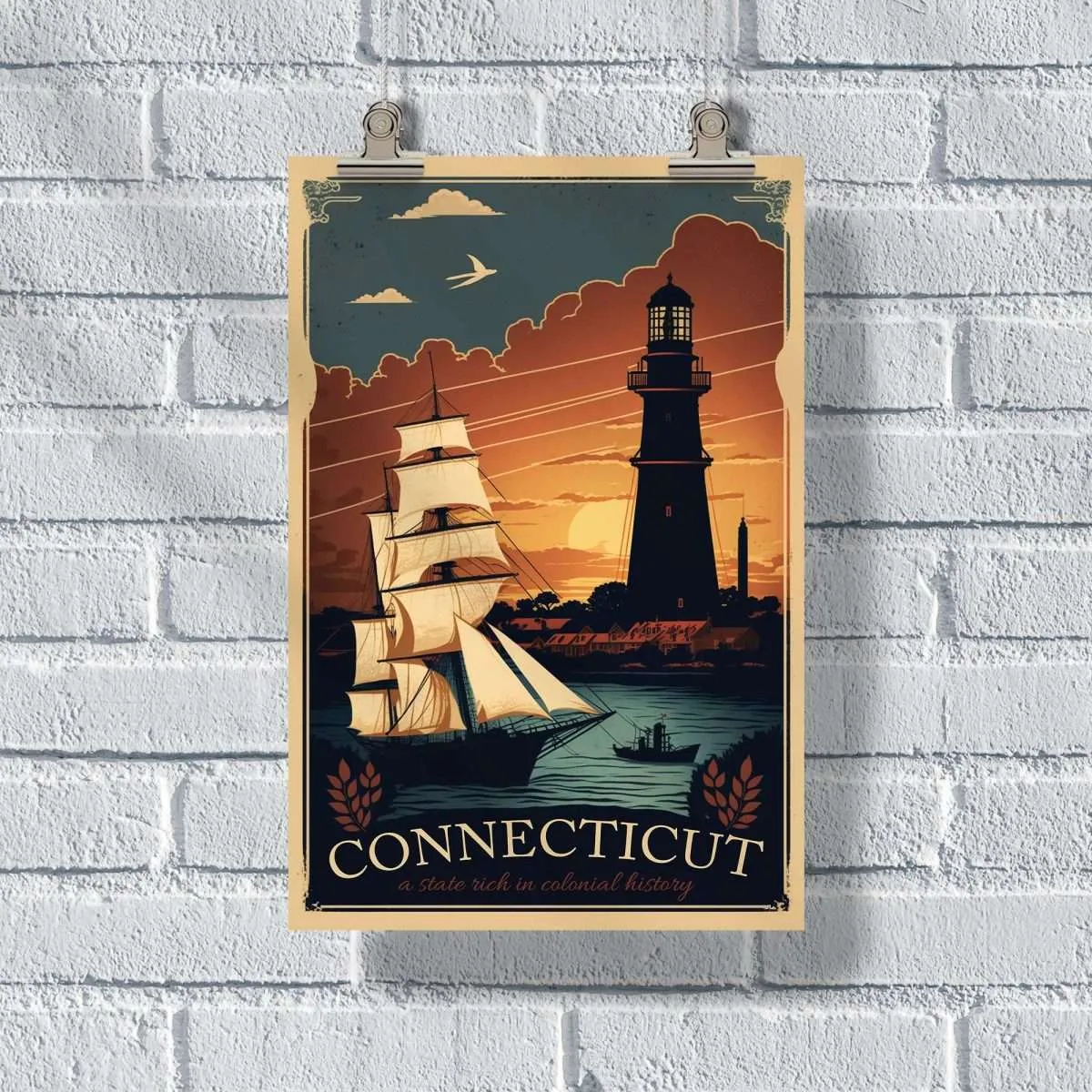 Connecticut A State Rich In Colonial History Poster