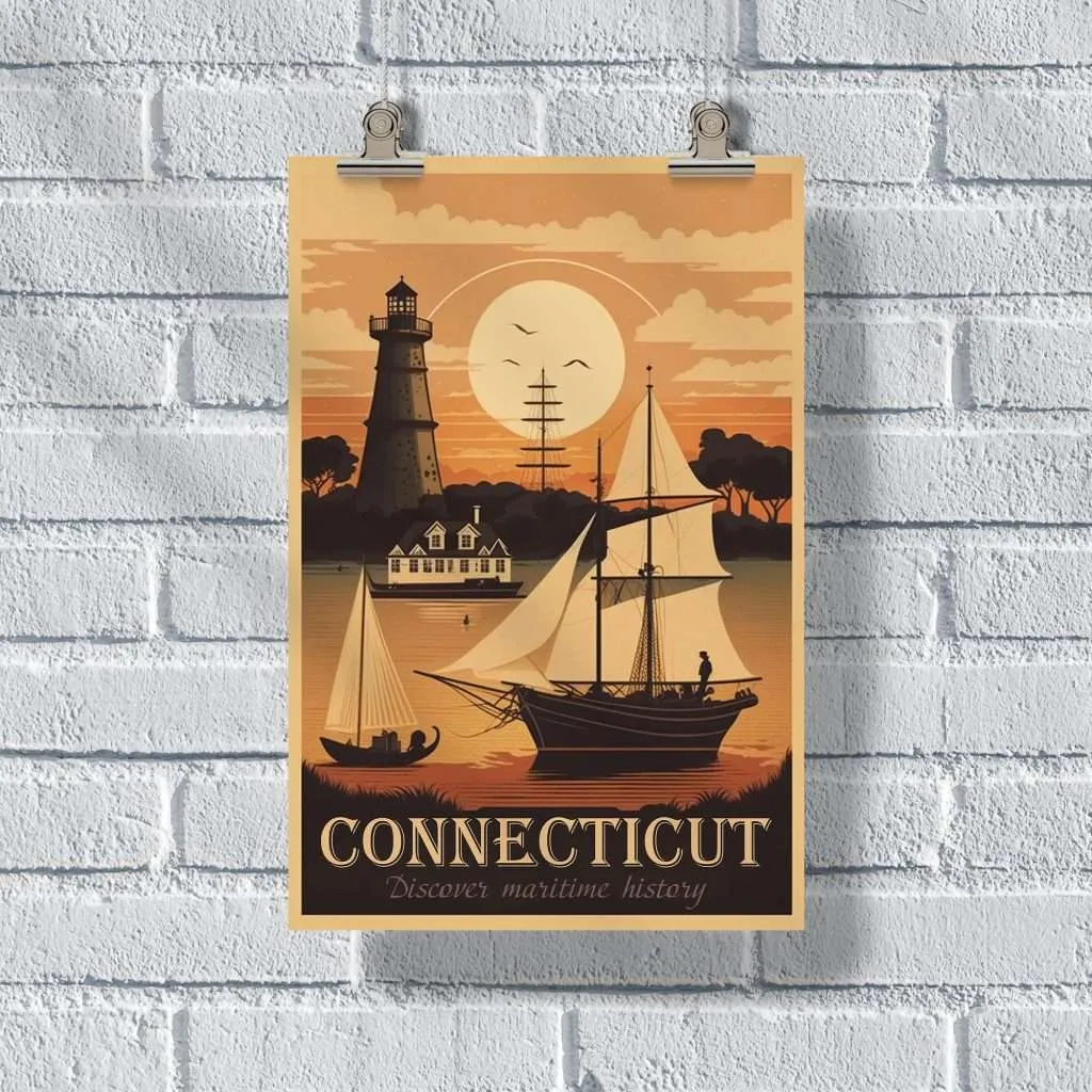 Connecticut Discover Maritime History Poster