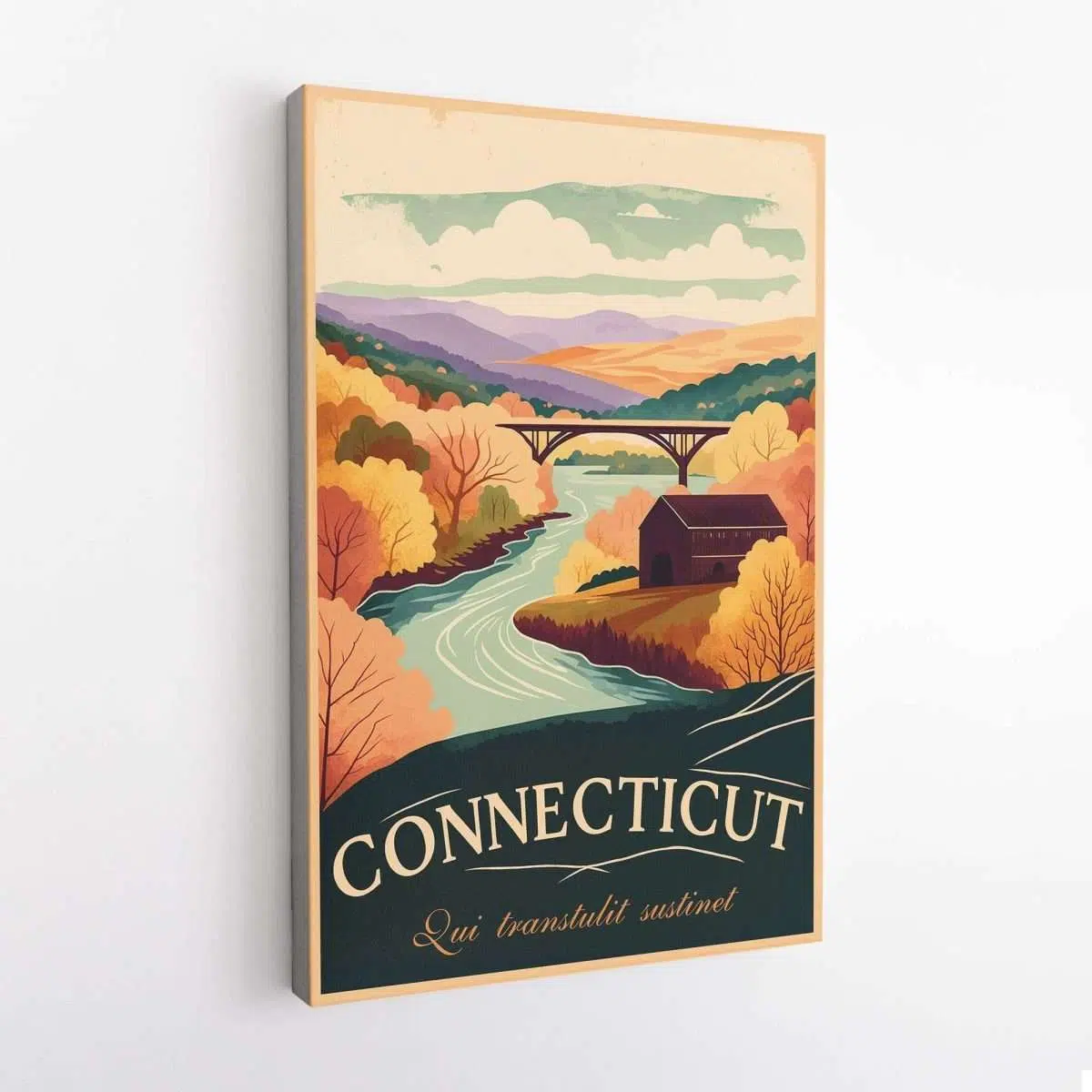 Connecticut Qui Transtulit Sustinet Canvas