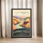 Connecticut Qui Transtulit Sustinet Framed Poster