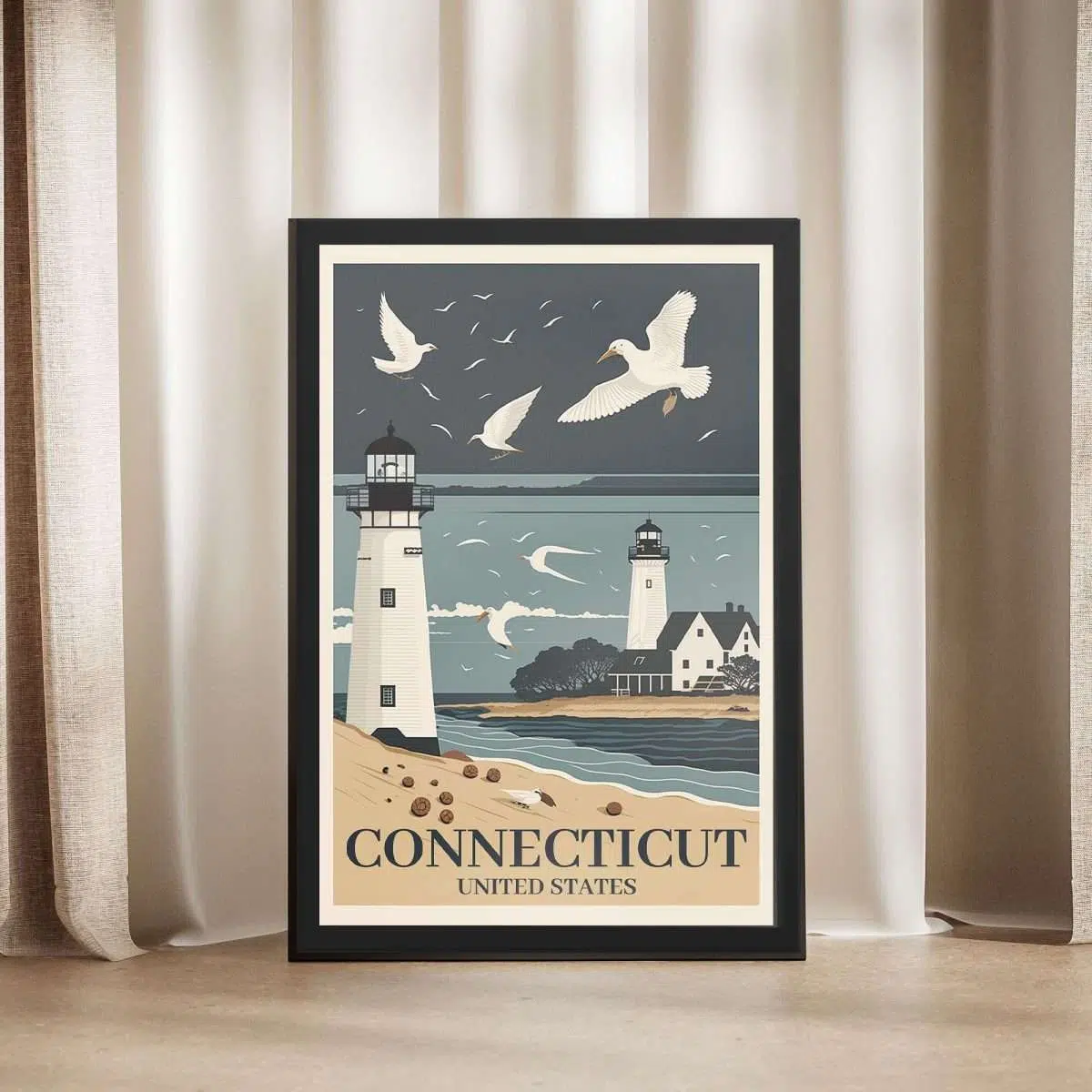 Connecticut United States Framed Poster