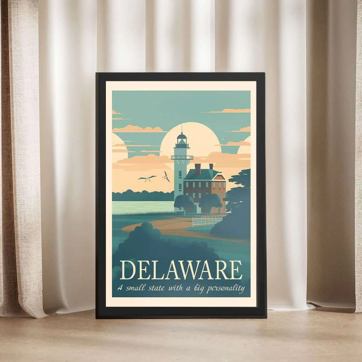 Delaware A Small State With A Big Personality Framed Poster