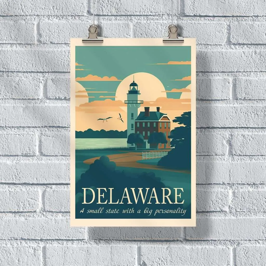 Delaware A Small State With A Big Personality Poster