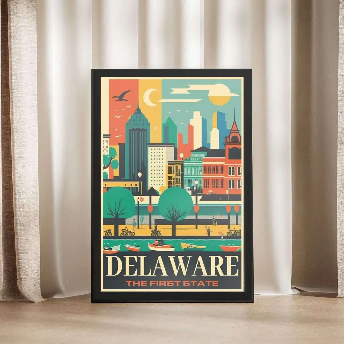 Delaware The First State Framed Poster