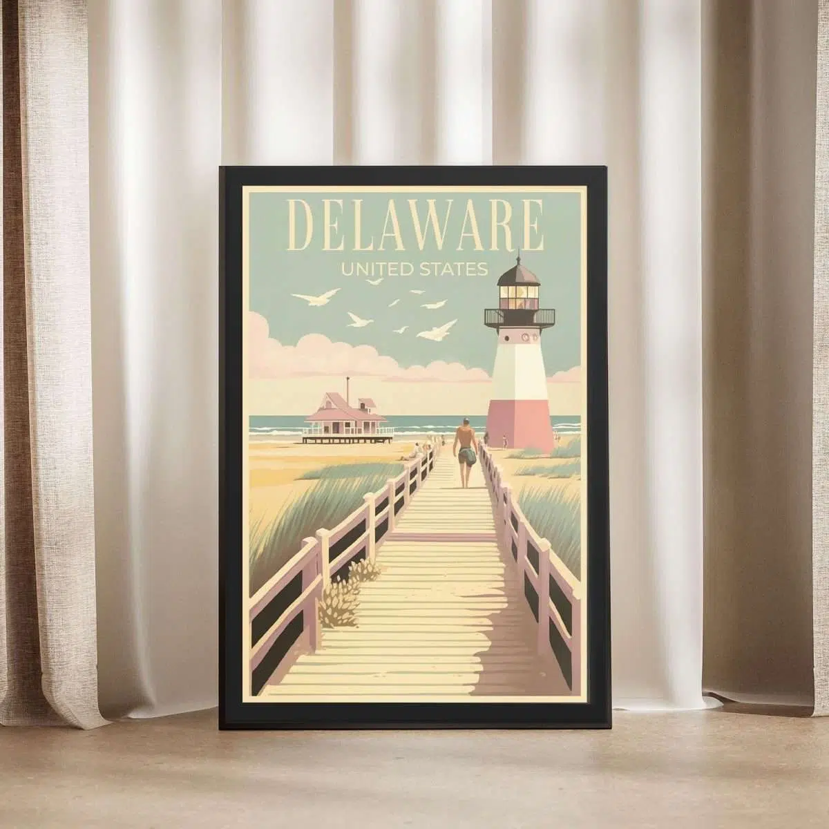 Delaware United States Framed Poster