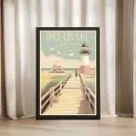 Delaware United States Framed Poster