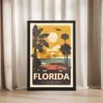 Florida In God We Trust Framed Poster