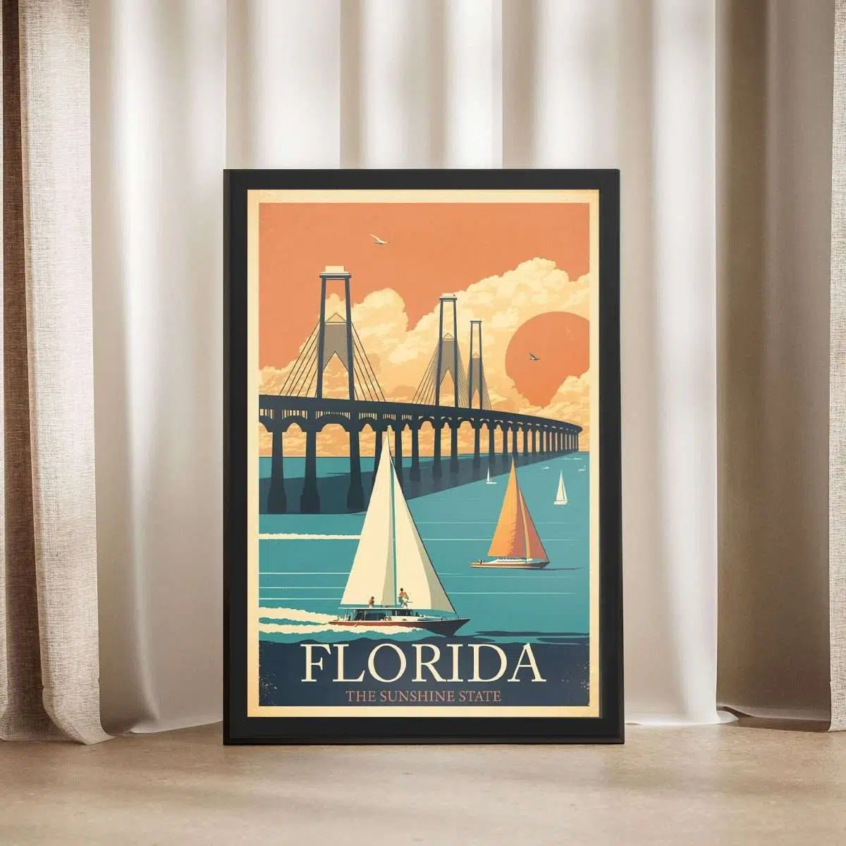 Florida The Sunshine State Framed Poster