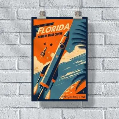 Florida Where Space History Is Made Poster