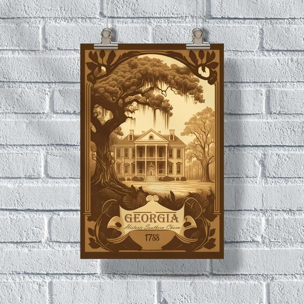 Georgia Historic Southern Charm Poster