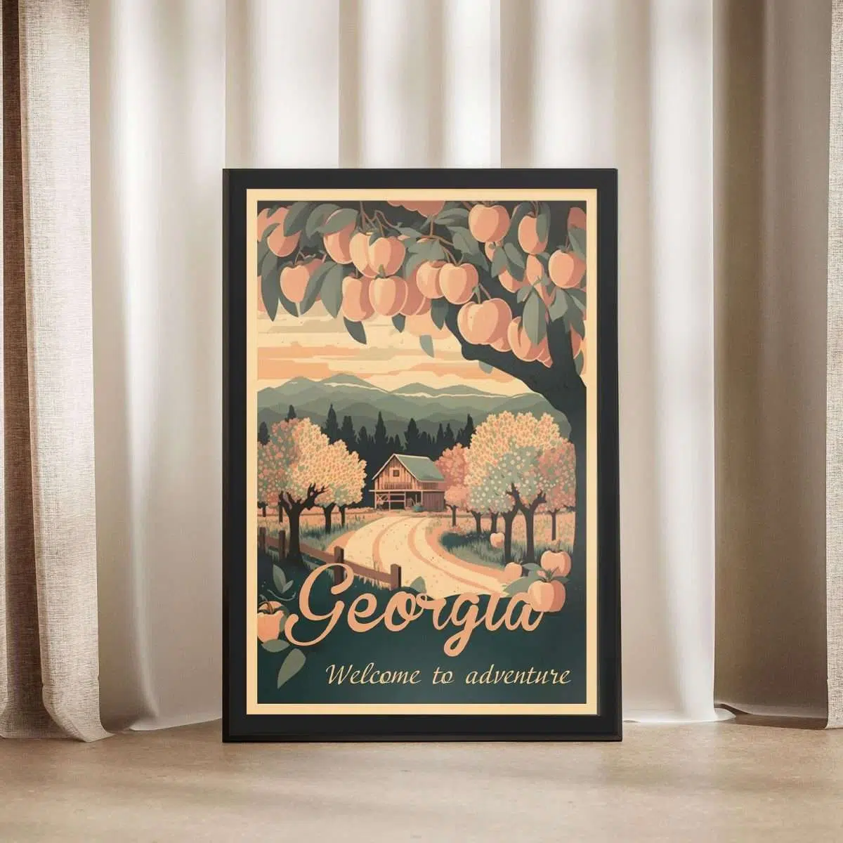 Georgia Welcome To Adventure Framed Poster