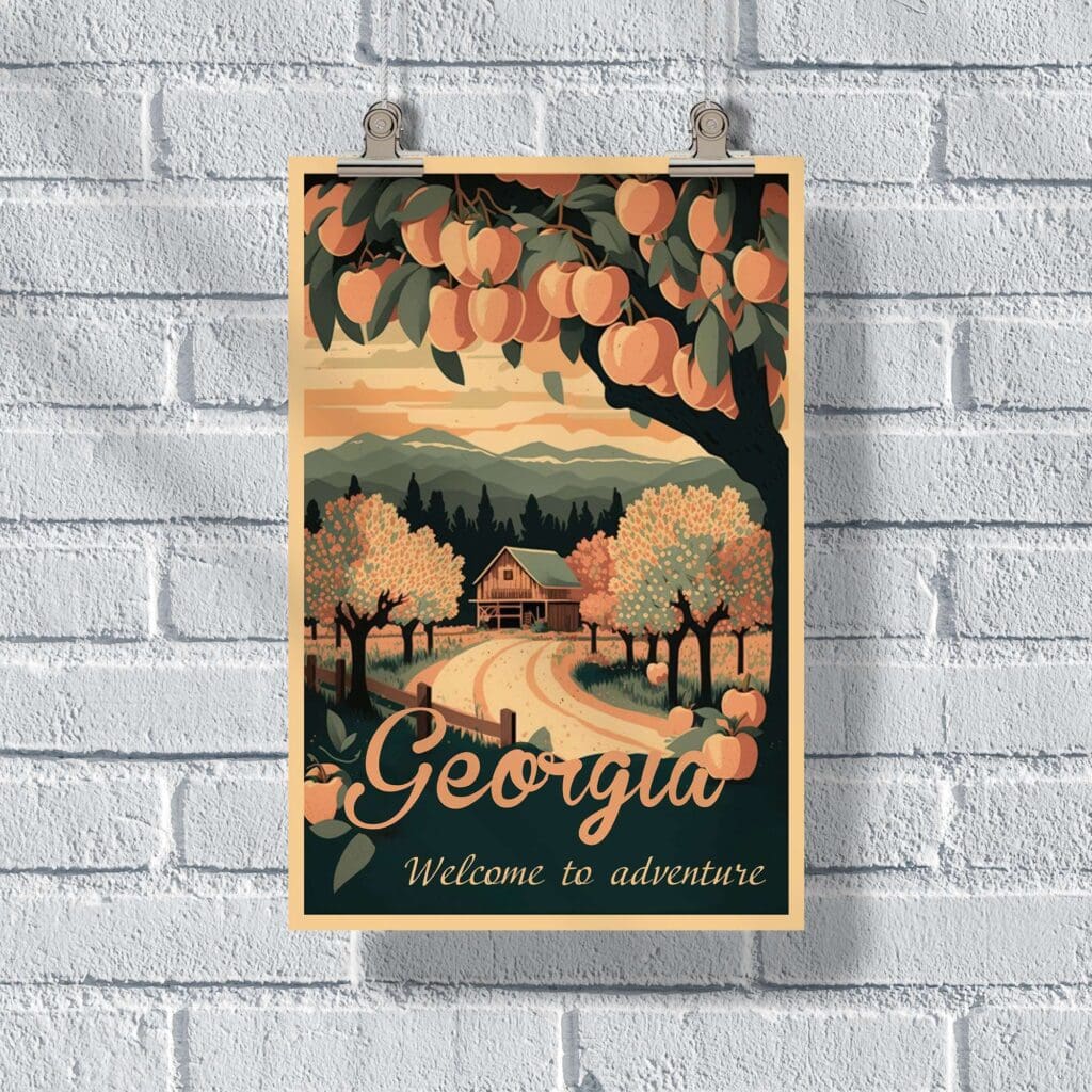 Georgia Welcome To Adventure Poster