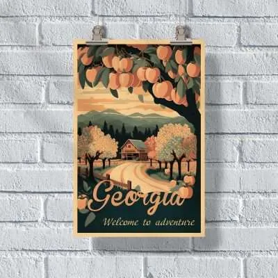 Georgia Welcome To Adventure Poster