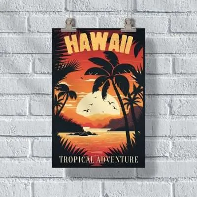 Hawaii Tropical Adventure Poster