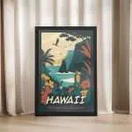 Hawaii Welcome To Adventure Framed Poster