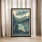 Idaho A World Of Adventure Framed Poster