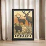 Idaho Explore The Frontier Framed Poster