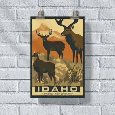 Idaho Explore The Frontier Poster