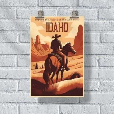 Idaho Explore The History Of The Wild West Poster