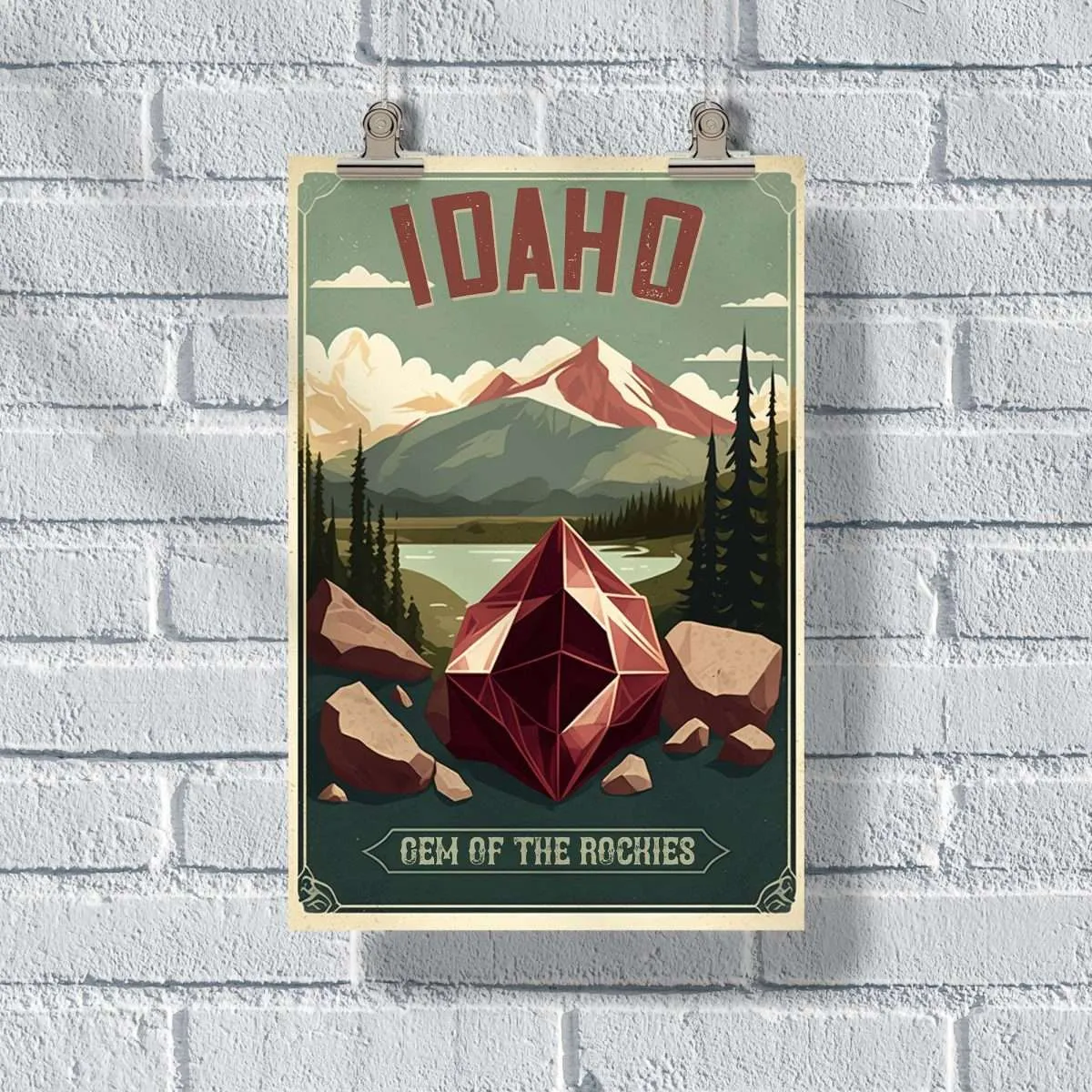 Idaho Gem Of The Rockies Poster