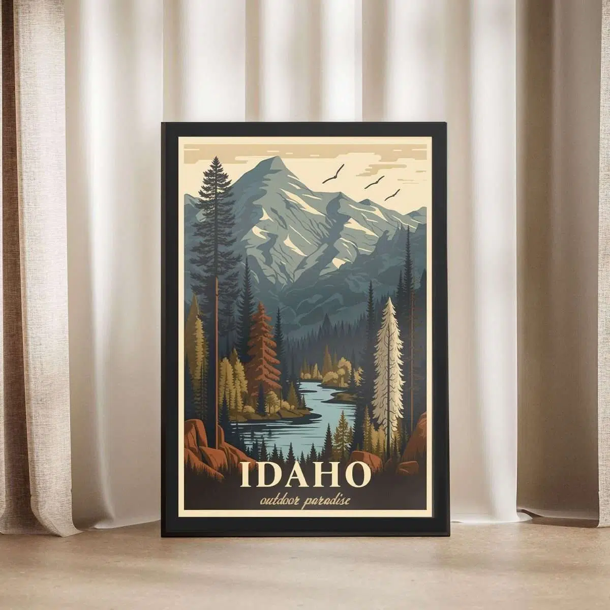 Idaho Outdoor Paradise Framed Poster