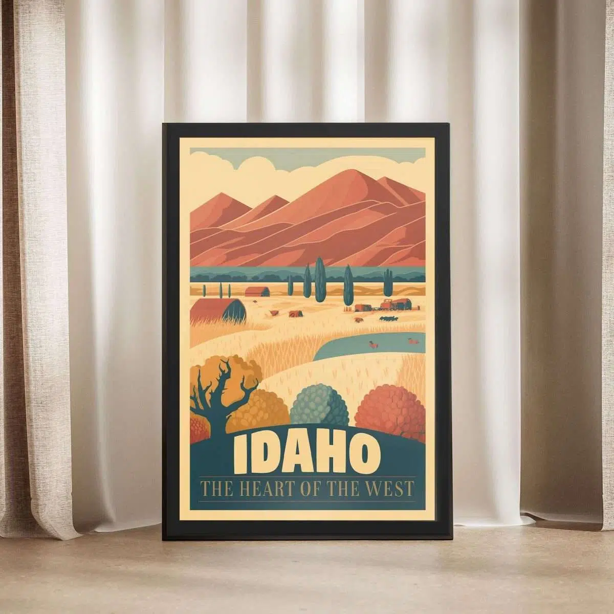 Idaho The Heart Of The West Framed Poster