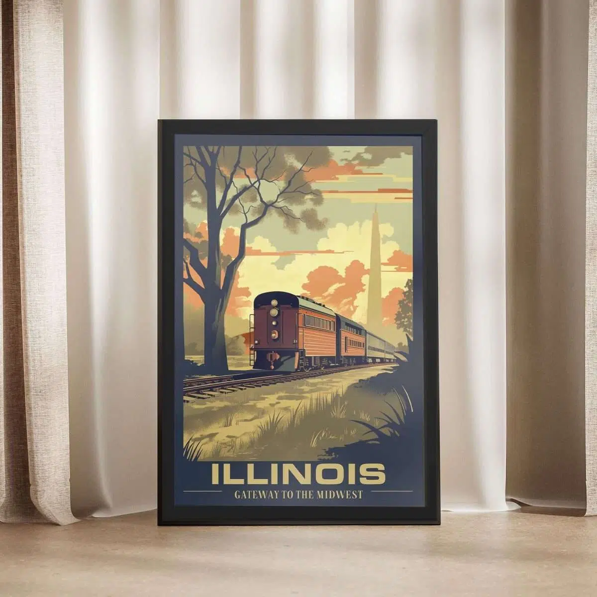 Illinois Gateway To The Midwest Framed Poster