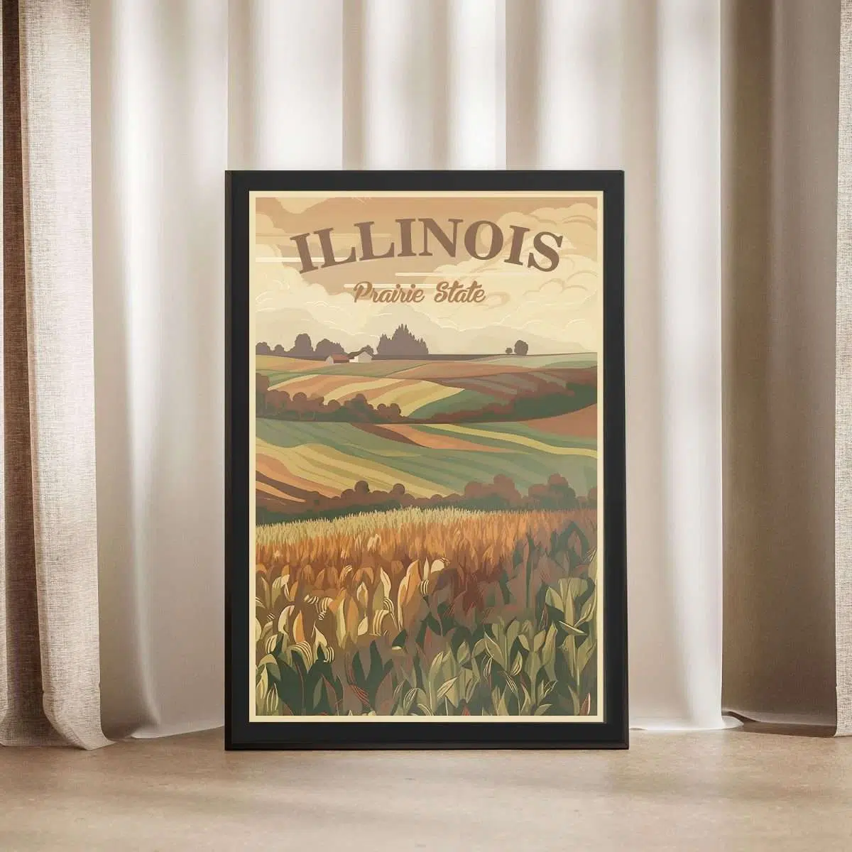 Illinois Prairie State 2 Framed Poster