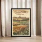 Illinois Prairie State 2 Framed Poster