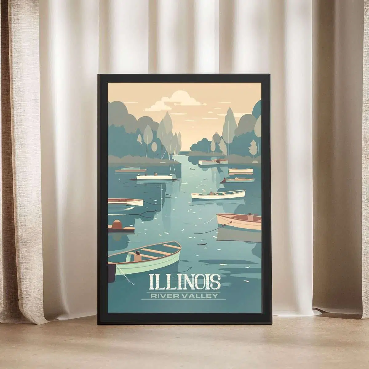 Illinois River Valley Framed Poster