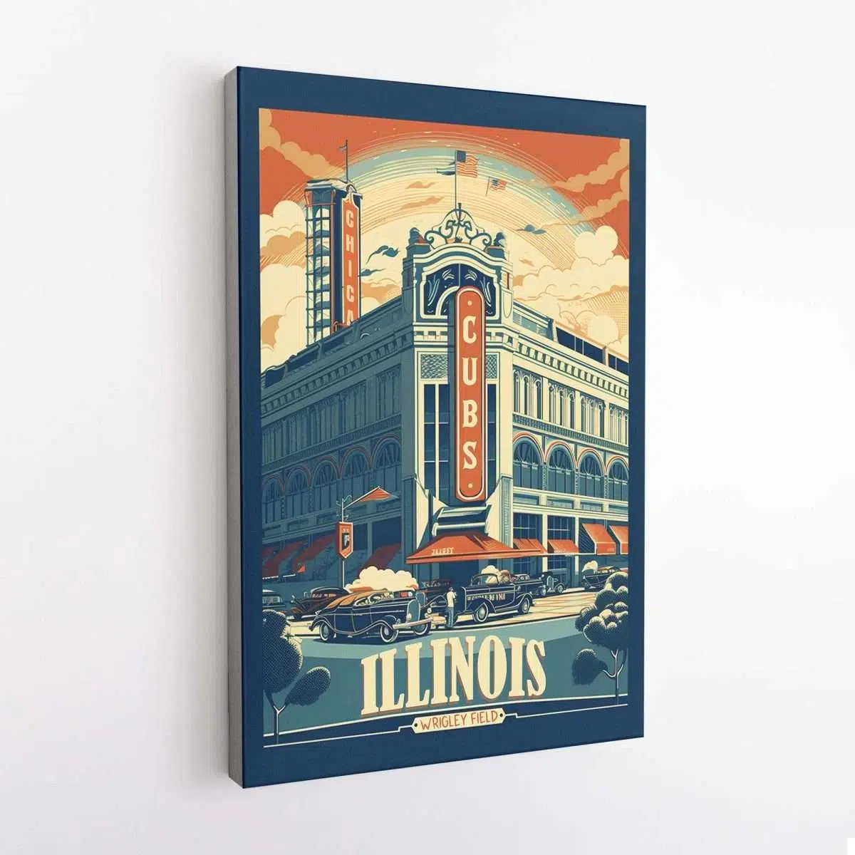 Illinois Chicago Cubs Wrigley Field Canvas