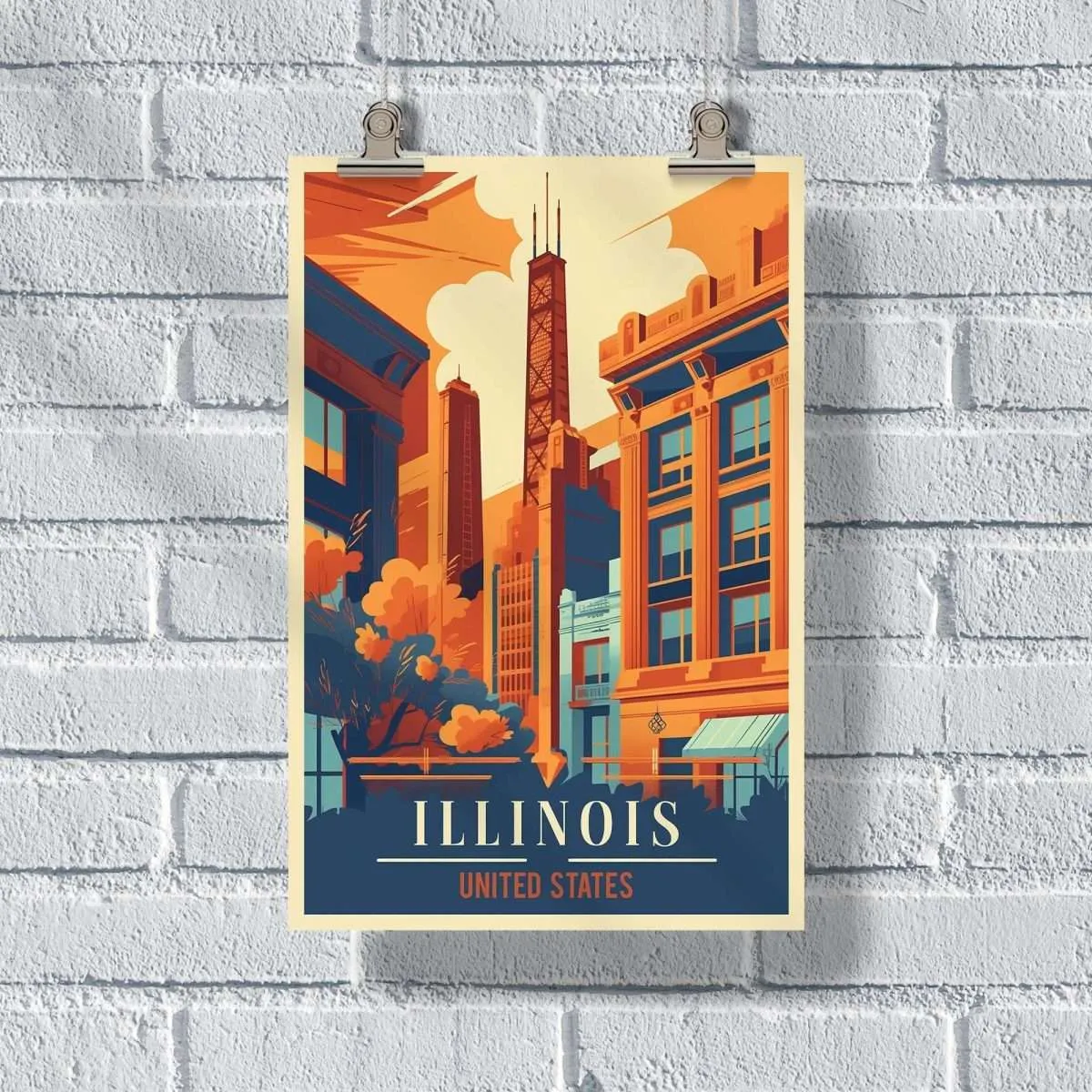 Illinois United States Poster