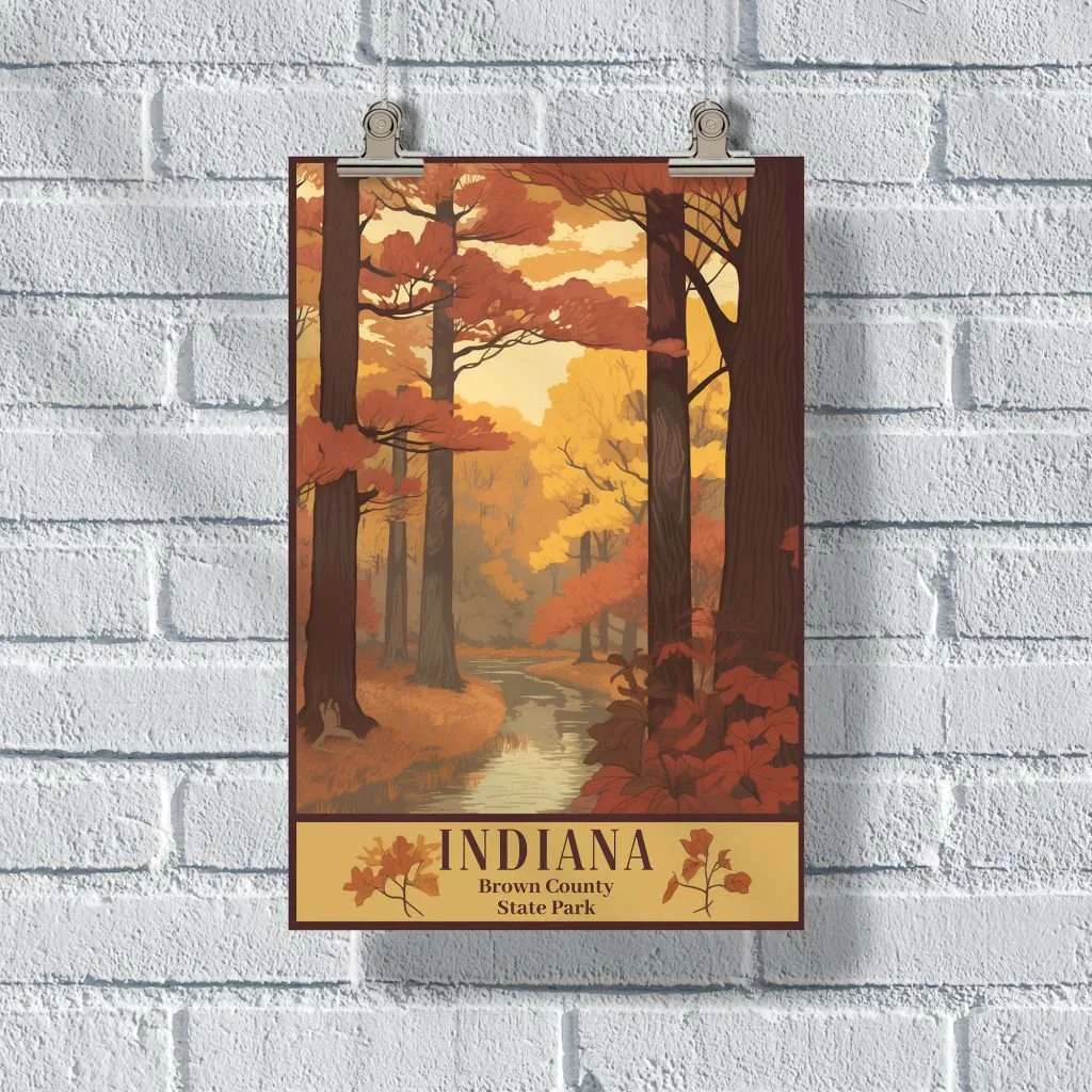 Indiana Brown County State Park Poster