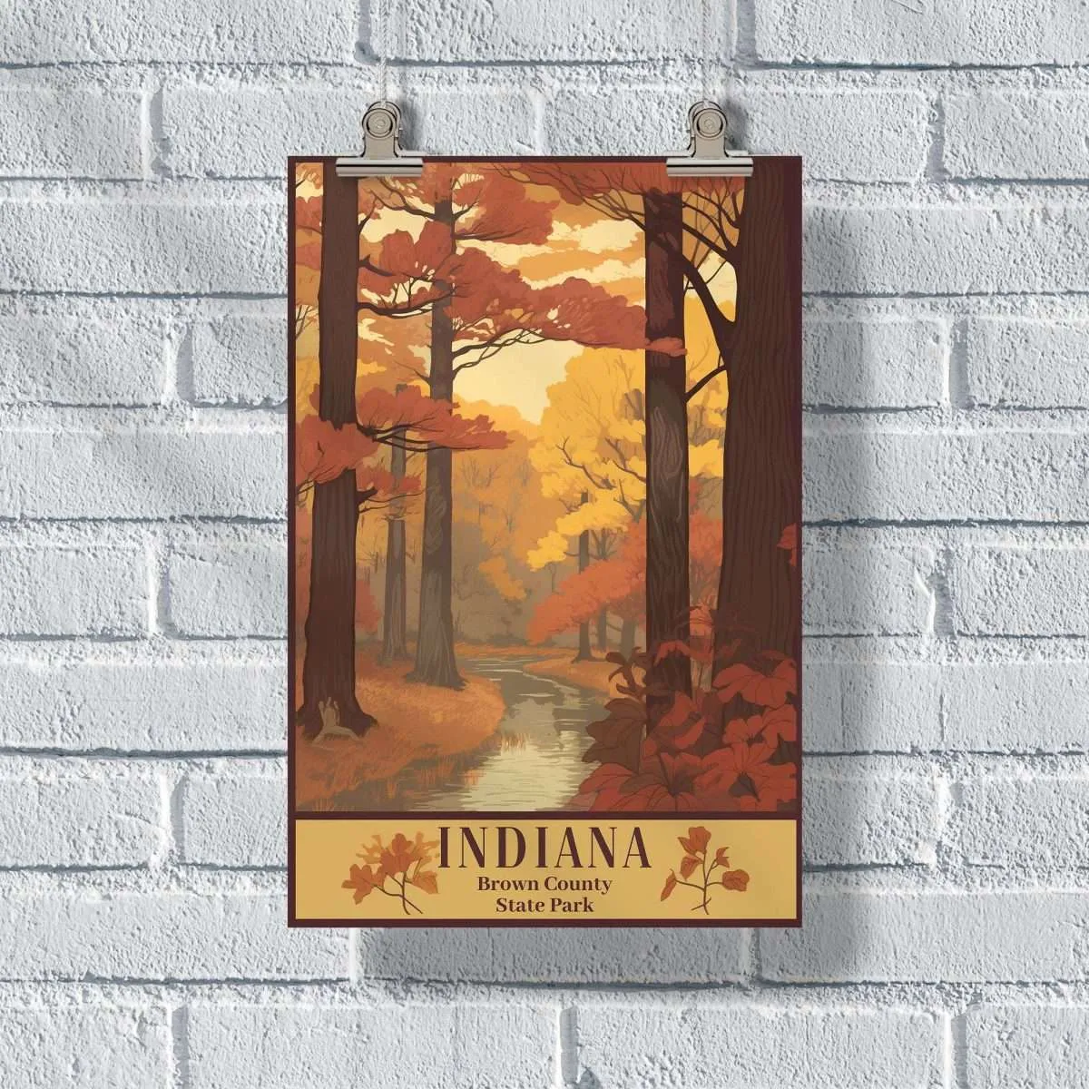 Indiana Brown County State Park Poster