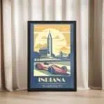 Indiana Home Of The Indy 500 Framed Poster