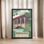 Indiana Welcome To The Heartland Framed Poster