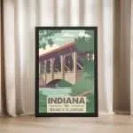 Indiana Welcome To The Heartland Framed Poster