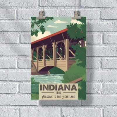 Indiana Welcome To The Heartland Poster