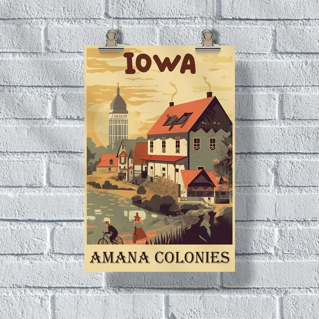 Iowa Amana Colonies Poster