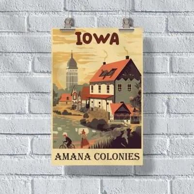 Iowa Amana Colonies Poster