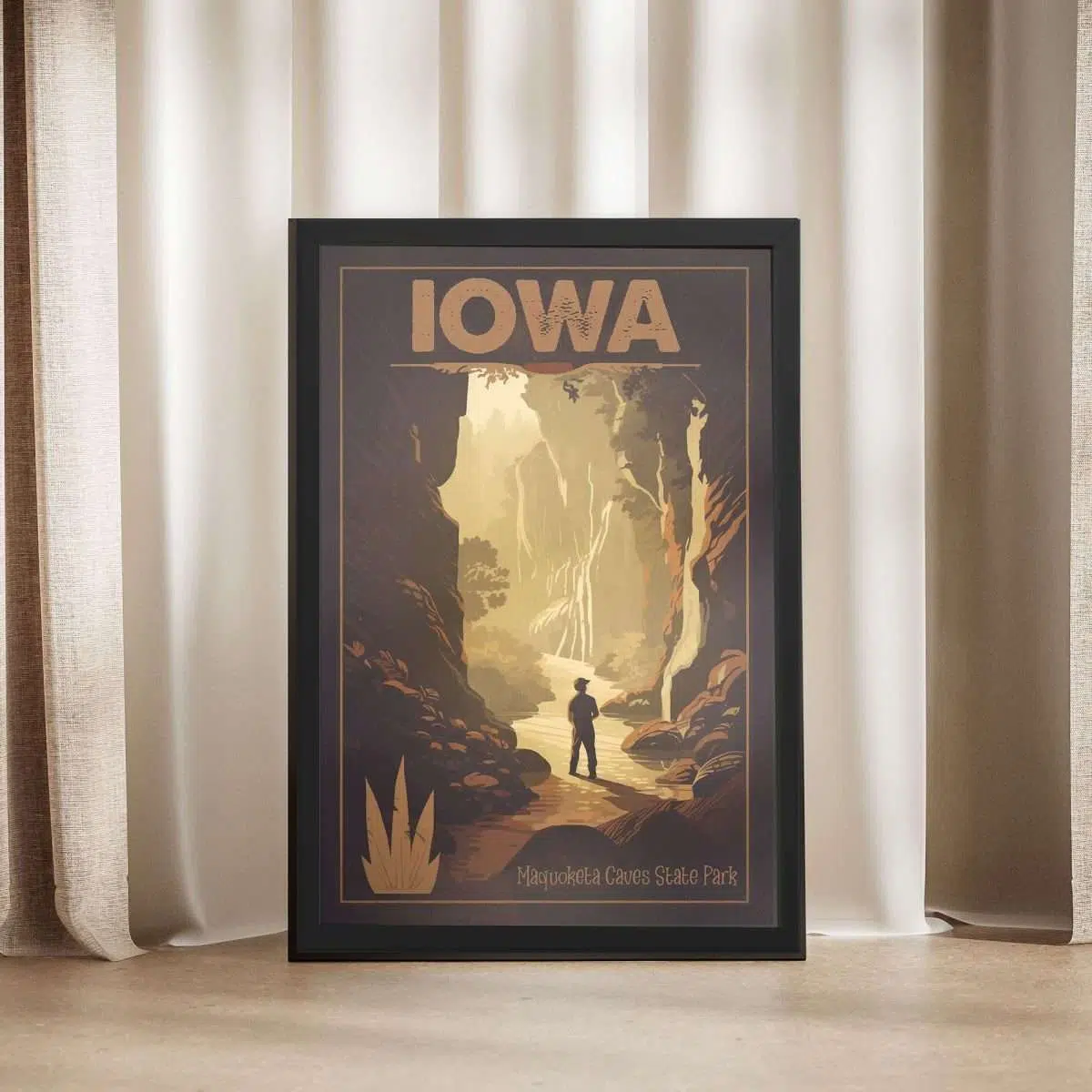 Iowa Maquoketa Caves State Park Framed Poster