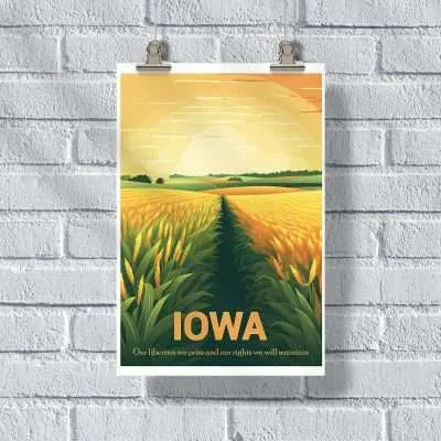 Iowa Our Liberties We Prize And Our Rights We Will Maintain Poster