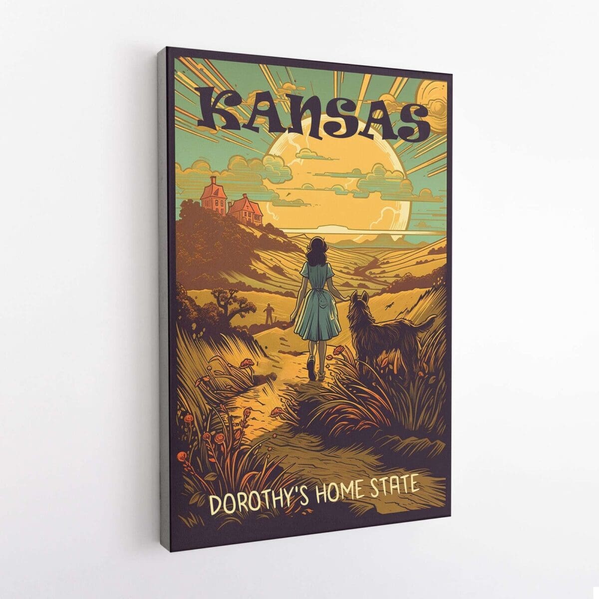 Kansas Dorothy's Home State Canvas