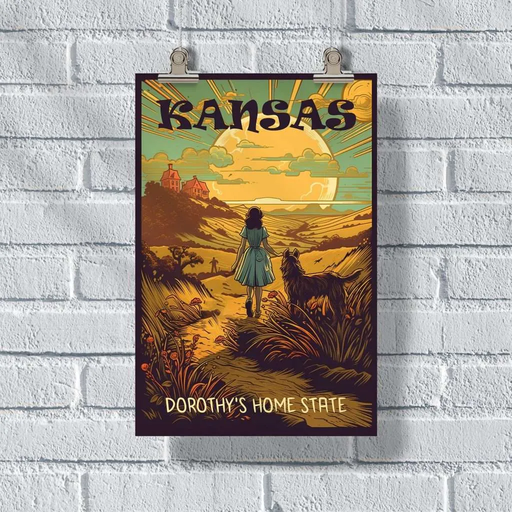 Kansas Dorothy's Home State Poster