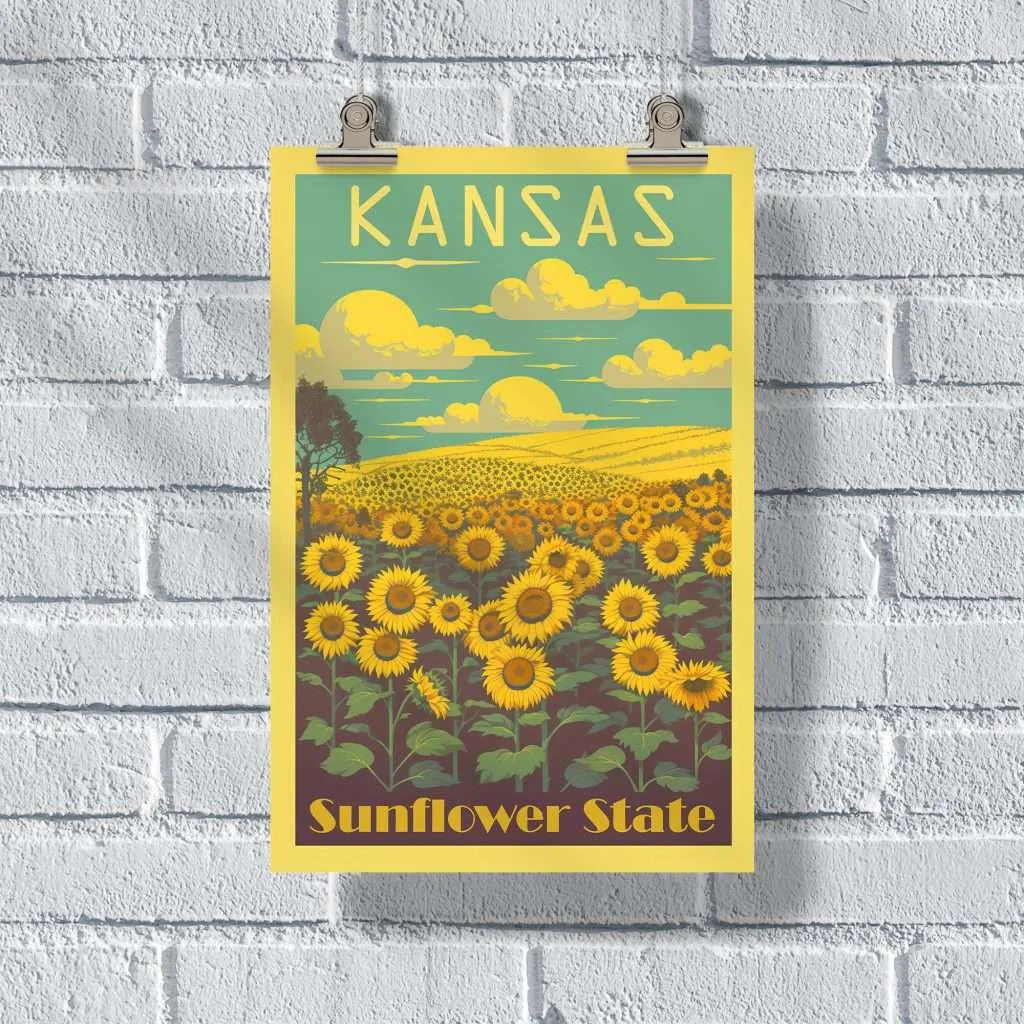 Kansas Sunflower State 2 Poster