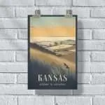 Kansas Welcome To Adventure Poster