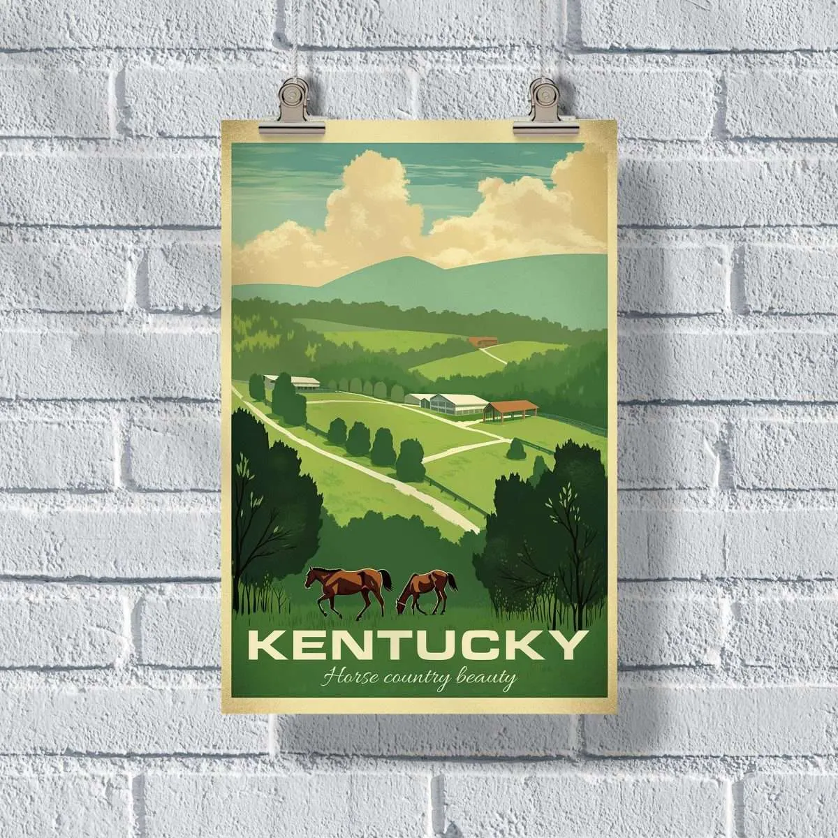 Kentucky Horse Country Beauty Poster