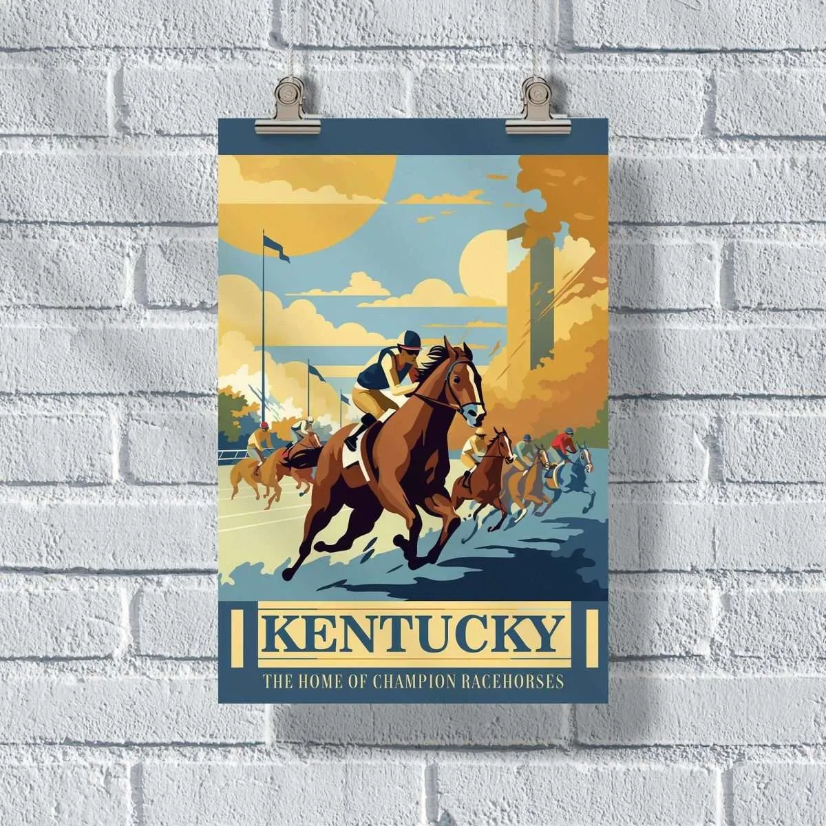 Kentucky The Home Of Champion Racehorses Poster