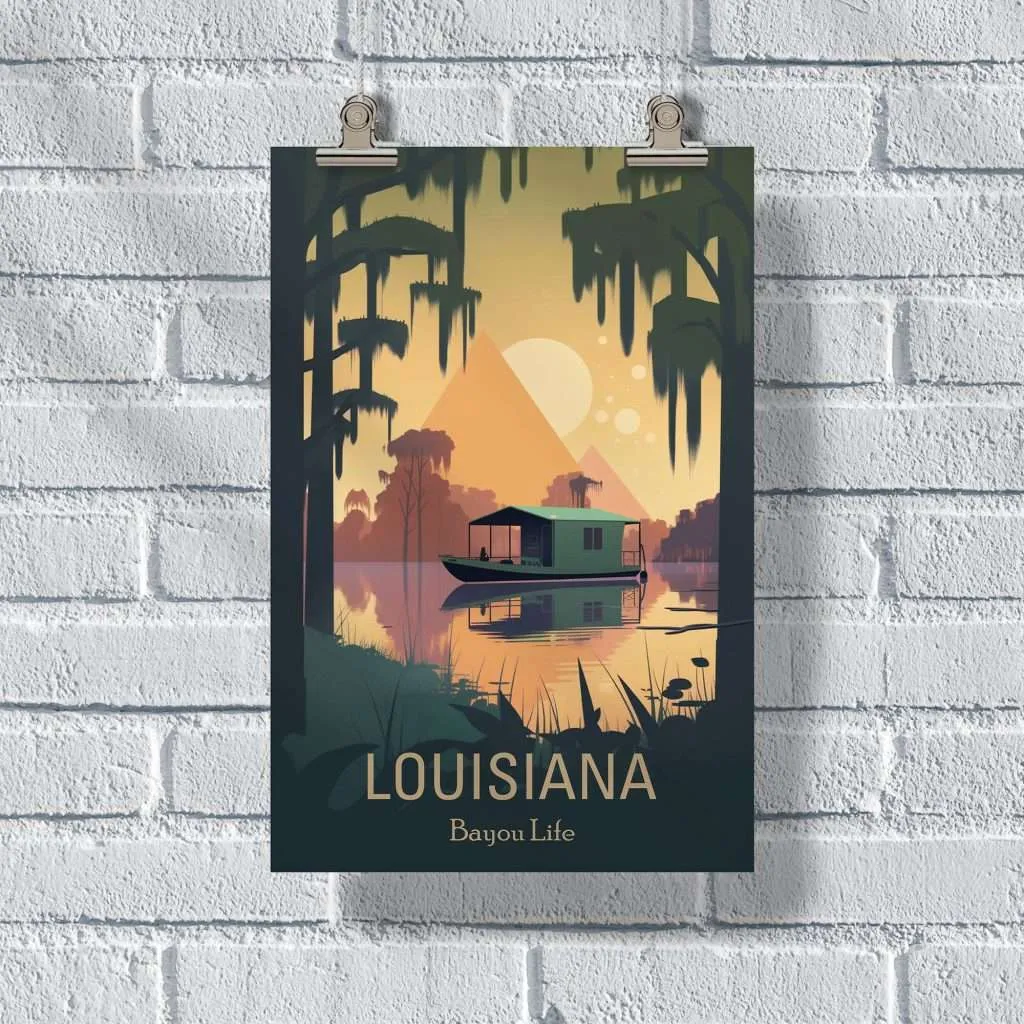 Louisiana Bayou Life Poster